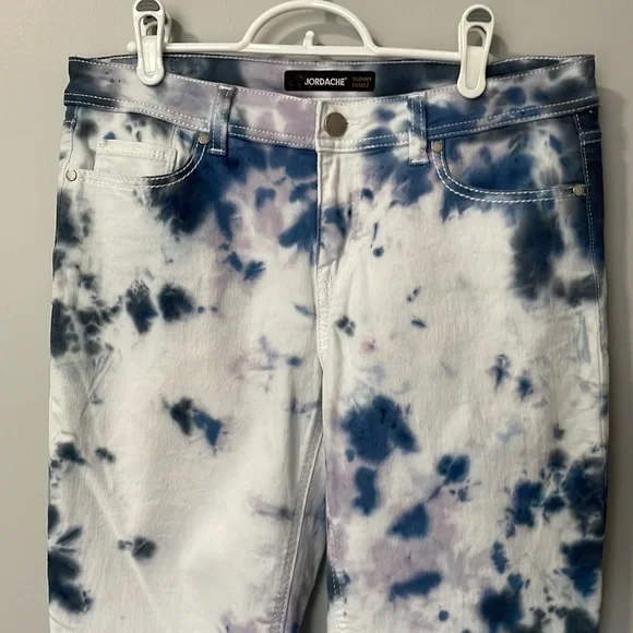OOAK tie-dyed skinny jeans - Picture 2 of 7